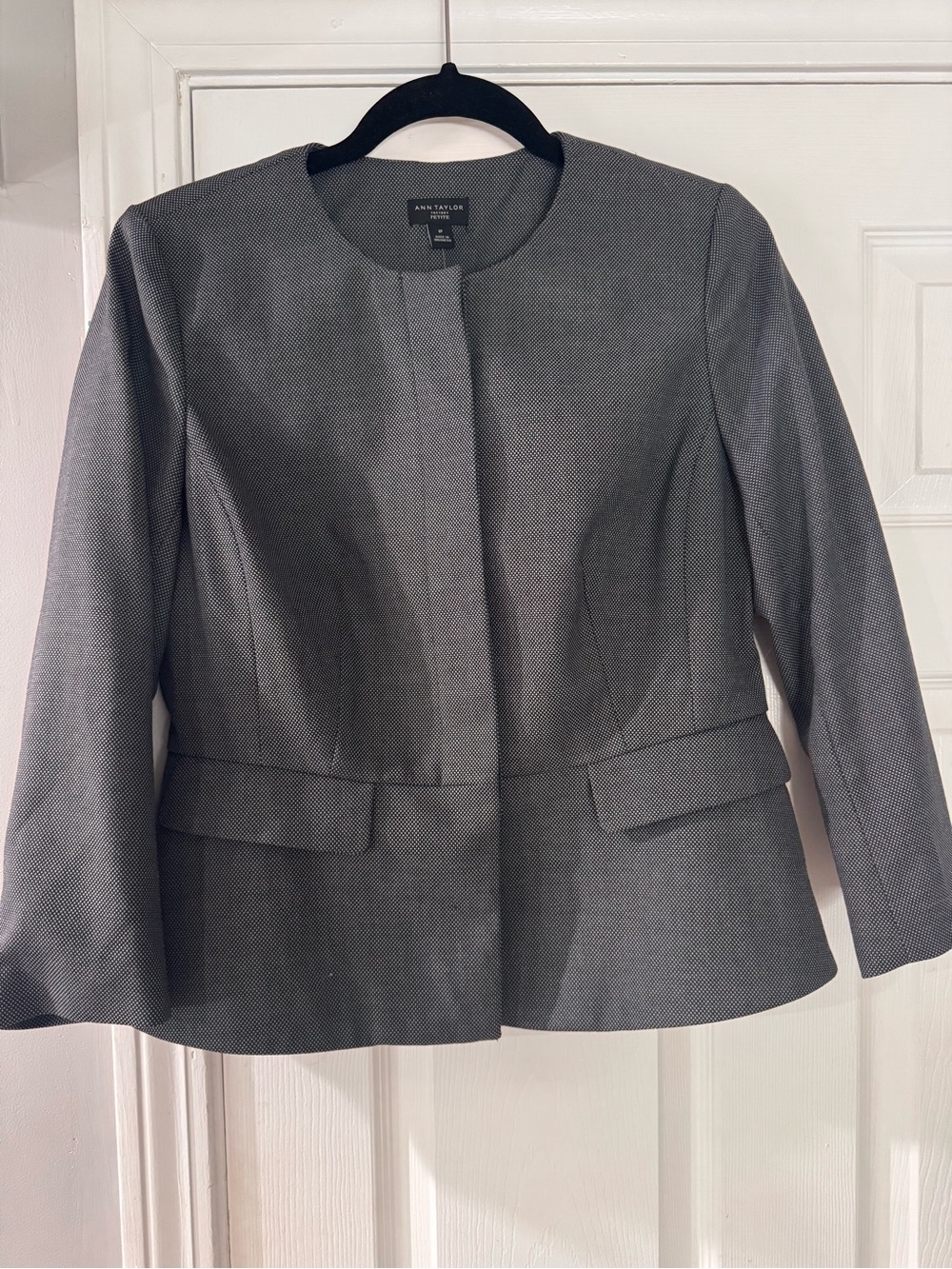 NWT Gray Collarless Blazer